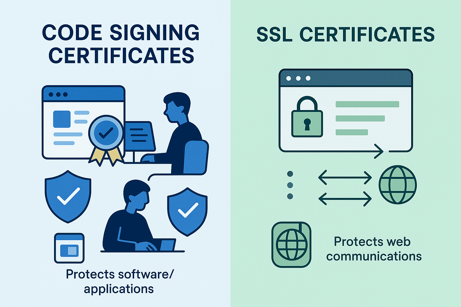 Sg Code Sign Code Signing vs SSL Certificates – Trustico® Online Security